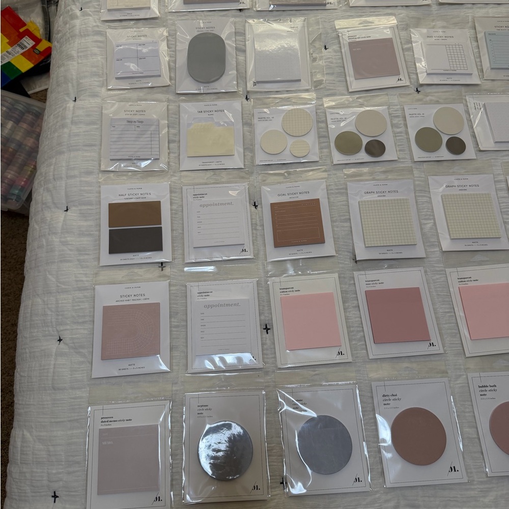 Cloth & Paper sticky notes set - Picture 2 of 5